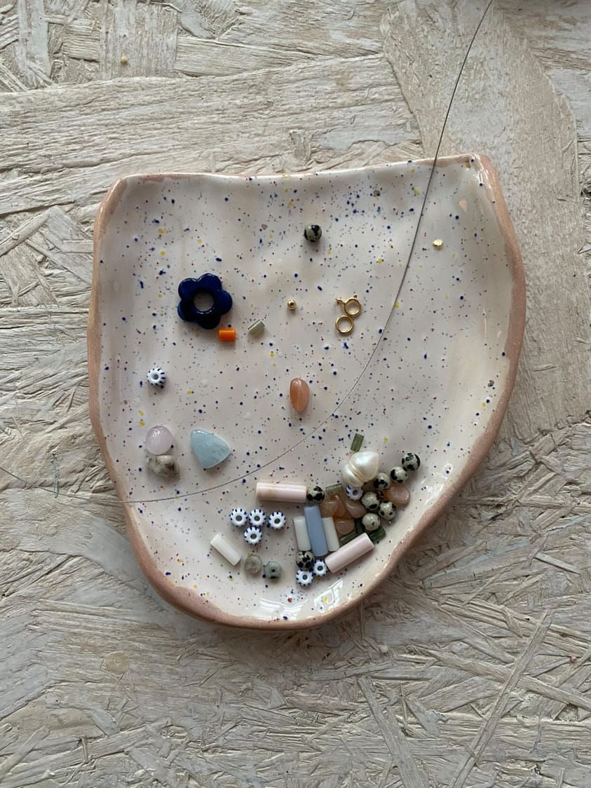 zestaw do zrobienia samemu: bransoletka+ pierścionek na gumce jubilerskiej