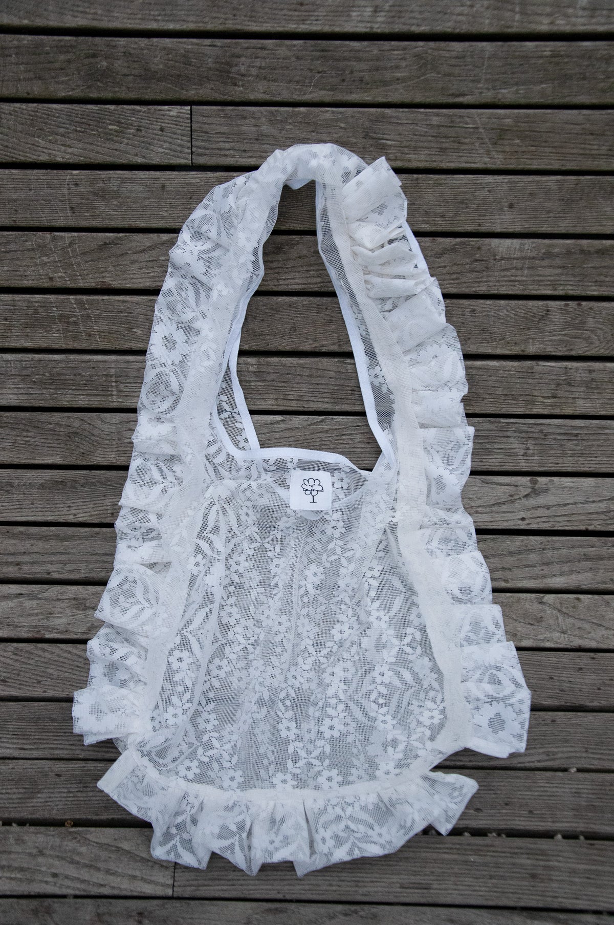 Torba hobo z falbankami Rumianki