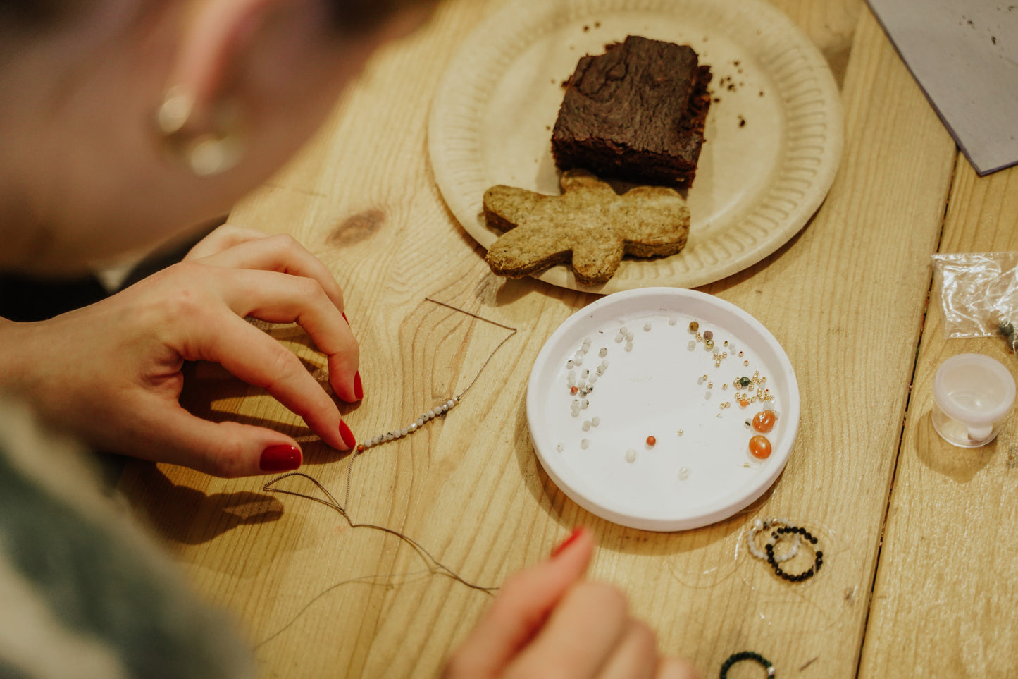 zestaw do zrobienia samemu: bransoletka+ pierścionek na gumce jubilerskiej