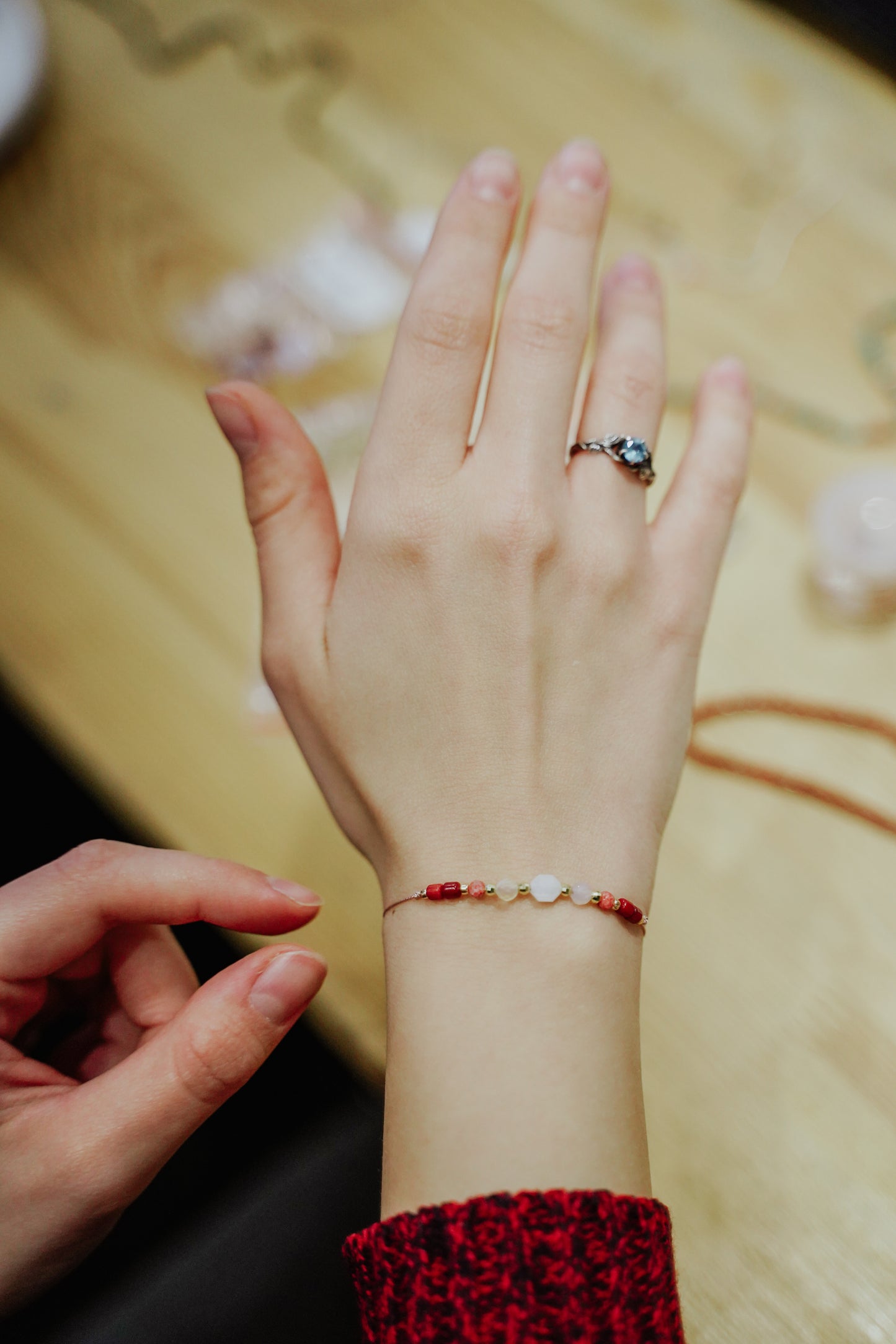 zestaw do zrobienia samemu: bransoletka+ pierścionek na gumce jubilerskiej